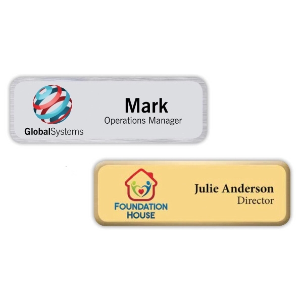 Custom Seattle Metal Name Badge