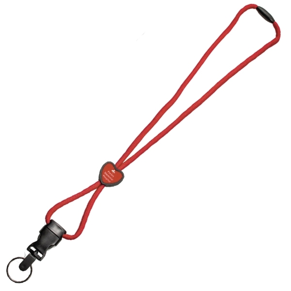 Braided Lanyard w/ Heart Slider