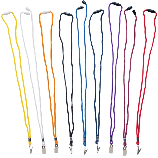 Braided Rope Lanyard w/Bull Dog Clip