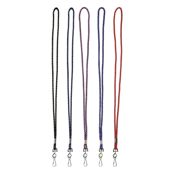 Braided "BLING" Rope Lanyard with Swivel "J" Hook