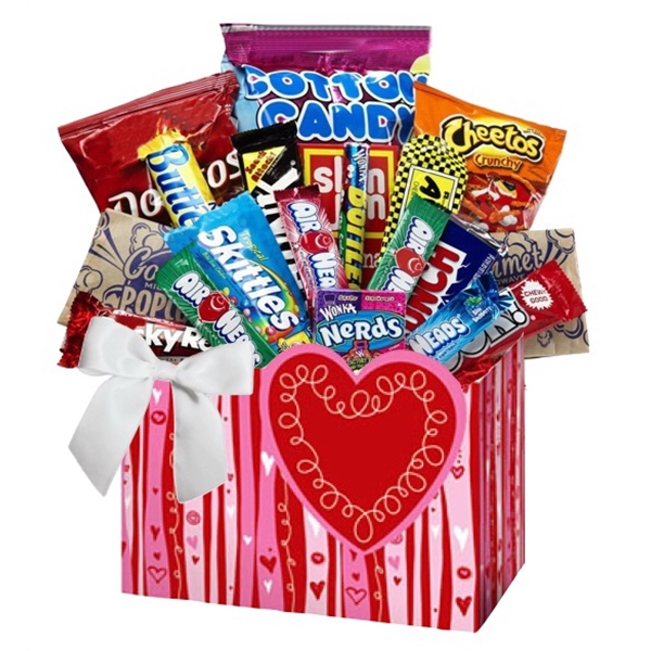 Valentine Snack and Candy Gift Basket