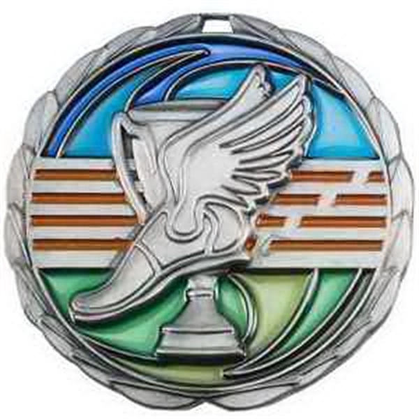 2 1/2" Track Color Epoxy Medal - 2 1/2" Track Color Epoxy Medal - Image 2 of 2