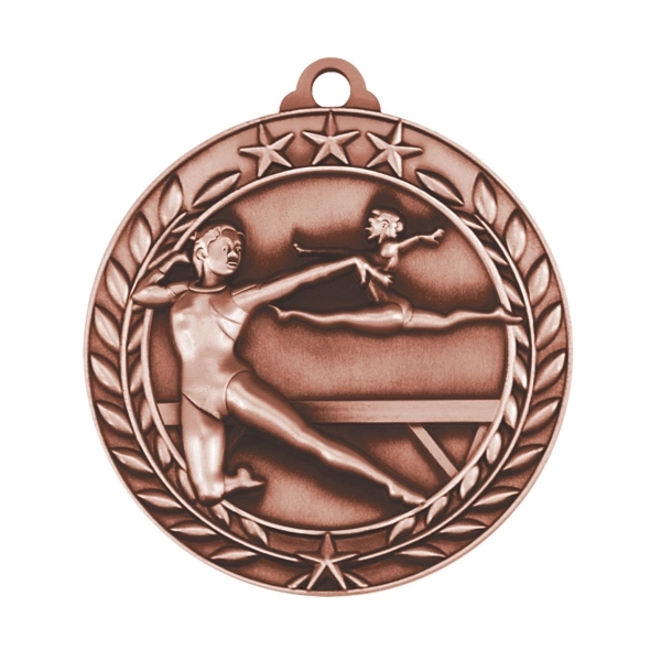1 3/4'' GYMNASTIC (F) MEDAL - 1 3/4'' GYMNASTIC (F) MEDAL - Image 0 of 2