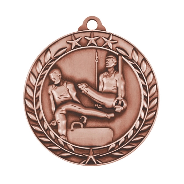 1 3/4'' GYMNASTIC (M) MEDAL - 1 3/4'' GYMNASTIC (M) MEDAL - Image 2 of 2