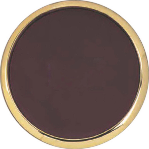 Brass and Leather Coaster Plum Grove