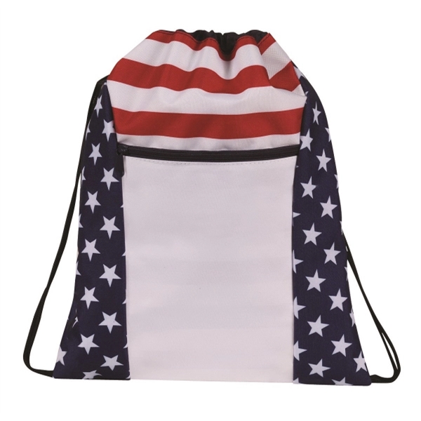 Patriotic Drawstring Backpack - Patriotic Drawstring Backpack - Image 1 of 1