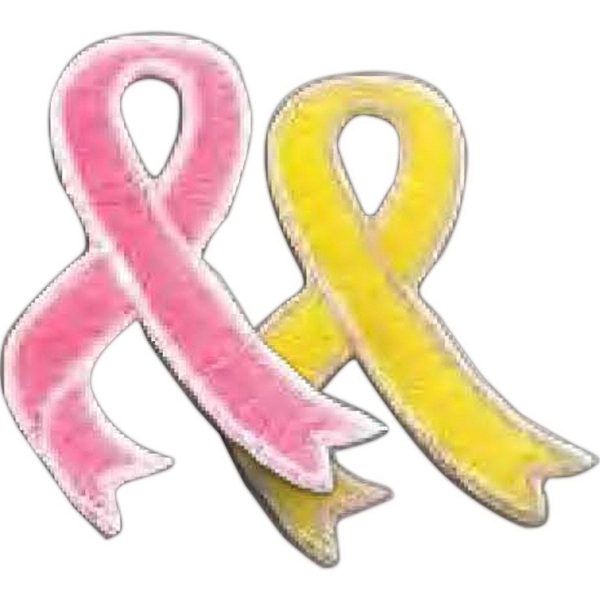 Pink Ribbon Embroidered Applique Sticker Patch - Pink Ribbon Embroidered Applique Sticker Patch - Image 1 of 1