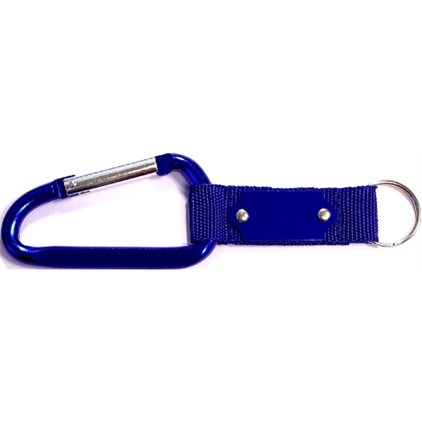 Carabiner with Strap and Metal Plate - Carabiner with Strap and Metal Plate - Image 1 of 7