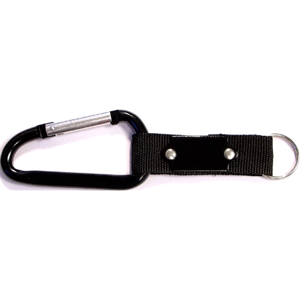 Carabiner with Strap and Metal Plate - Carabiner with Strap and Metal Plate - Image 3 of 7