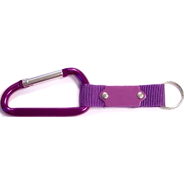 Carabiner with Strap and Metal Plate - Carabiner with Strap and Metal Plate - Image 4 of 7