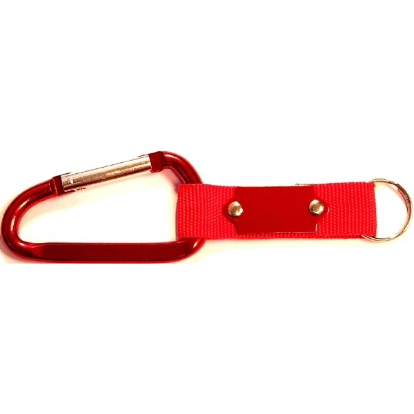 Carabiner with Strap and Metal Plate - Carabiner with Strap and Metal Plate - Image 6 of 7