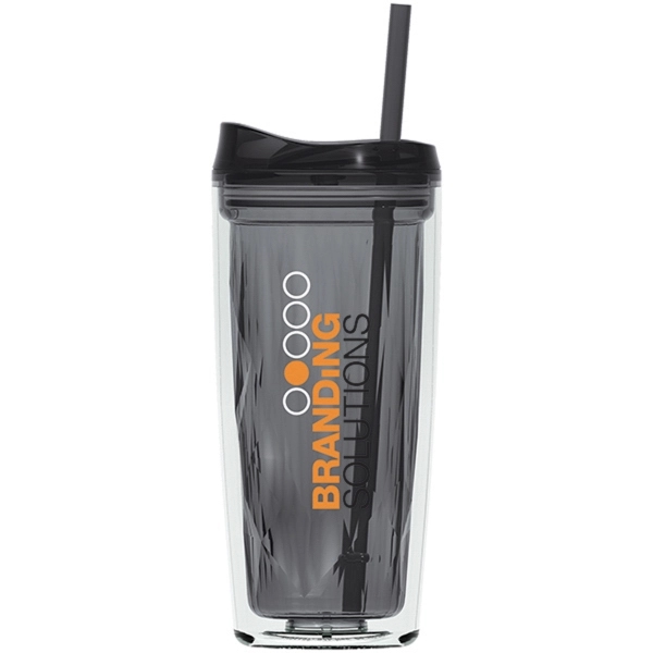16 oz Geo Double Wall Acrylic Tumbler w/Straw - 16 oz Geo Double Wall Acrylic Tumbler w/Straw - Image 2 of 2