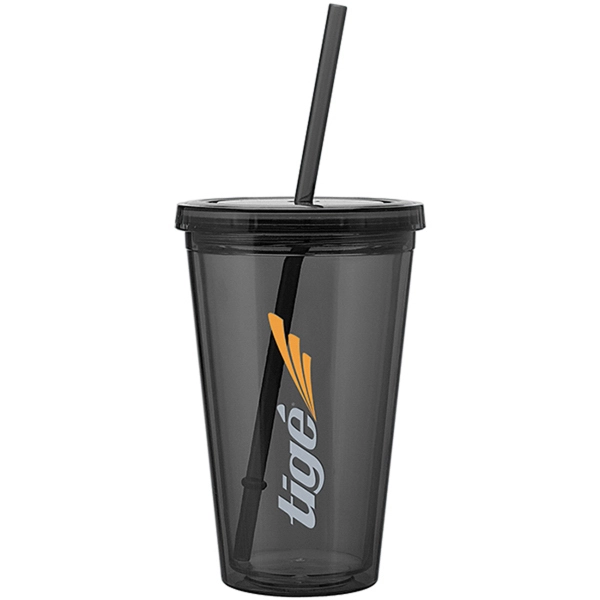 16 oz Spirit Double Wall Acrylic Tumbler w/Straw - 16 oz Spirit Double Wall Acrylic Tumbler w/Straw - Image 4 of 4