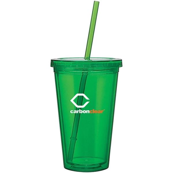 16 oz Spirit Double Wall Acrylic Tumbler w/Straw - 16 oz Spirit Double Wall Acrylic Tumbler w/Straw - Image 2 of 4