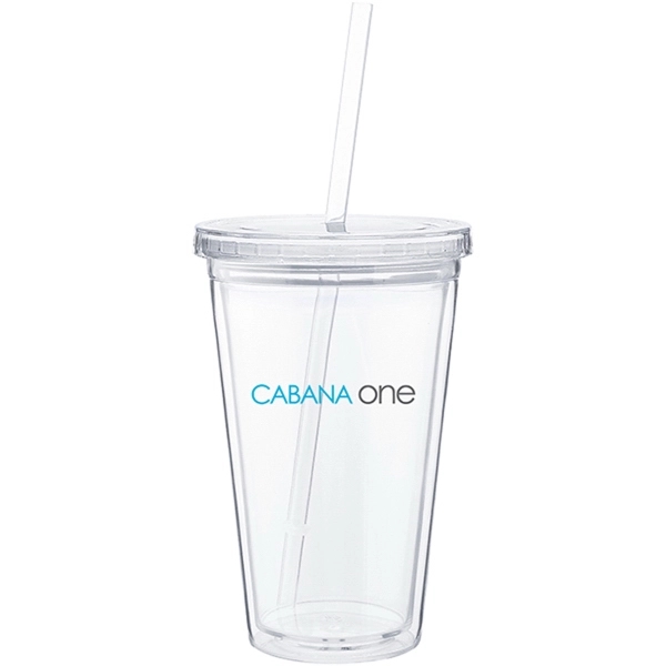 16 oz Spirit Double Wall Acrylic Tumbler w/Straw - 16 oz Spirit Double Wall Acrylic Tumbler w/Straw - Image 0 of 4