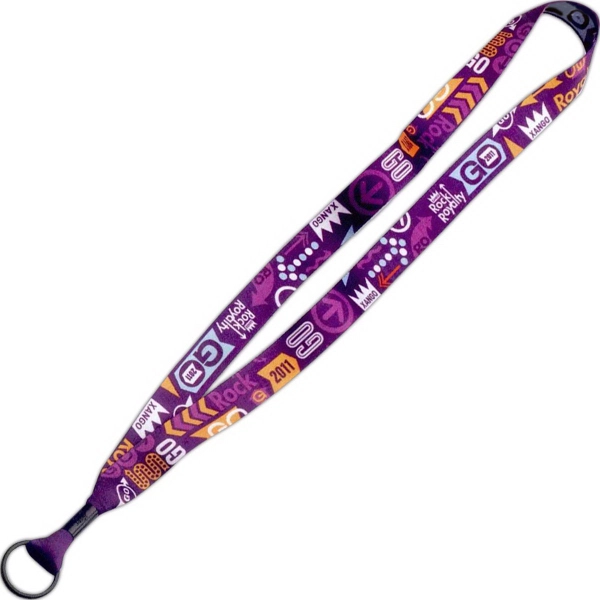 3/4" Dye-Sublimated Lanyard w/ Metal Crimp & Split-Ring - 3/4" Dye-Sublimated Lanyard w/ Metal Crimp & Split-Ring - Image 0 of 0