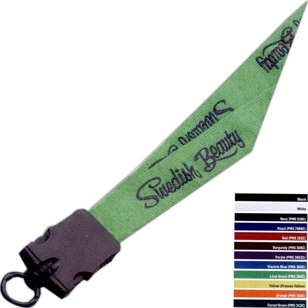 3/4" Cotton Lanyard w/ Plastic Snap-Buckle Release & Swivel
