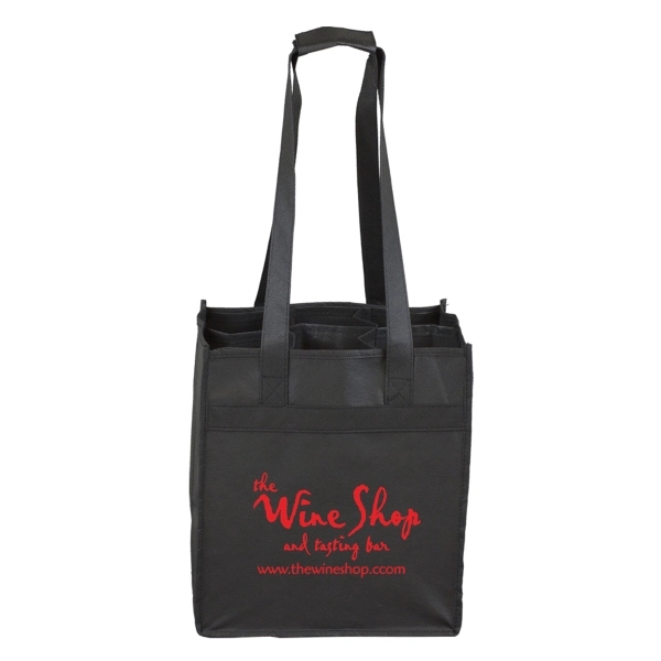 10"W x 11"H x 7"Gusset - "THE SONOMA" 6 Bottle Wine Tote Bag - 10"W x 11"H x 7"Gusset - "THE SONOMA" 6 Bottle Wine Tote Bag - Image 3 of 3