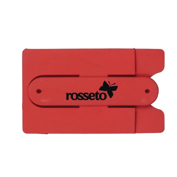 Custom Two Function Soft Silicone Cell Phone Kickstand & Wallet