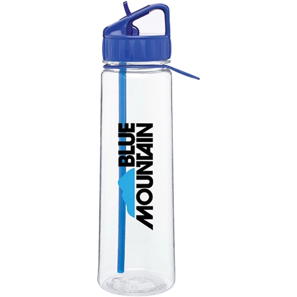 30 oz h2go Angle Single Wall Plastic Water Bottle w/Straw - 30 oz h2go Angle Single Wall Plastic Water Bottle w/Straw - Image 0 of 2