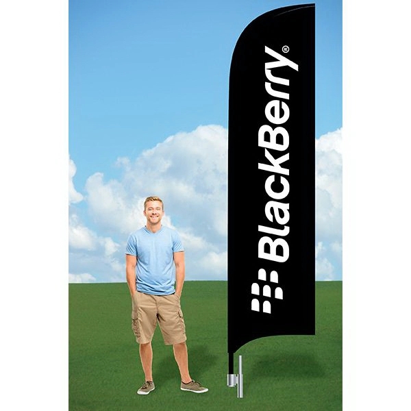 12ft Custom Flutter Flag with Ground Stake-single - 12ft Custom Flutter Flag with Ground Stake-single - Image 1 of 2