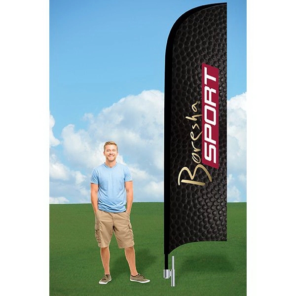 Single Sided 12' PromoFlag w/Ground Stake - Dye Sublimated - Single Sided 12' PromoFlag w/Ground Stake - Dye Sublimated - Image 0 of 0