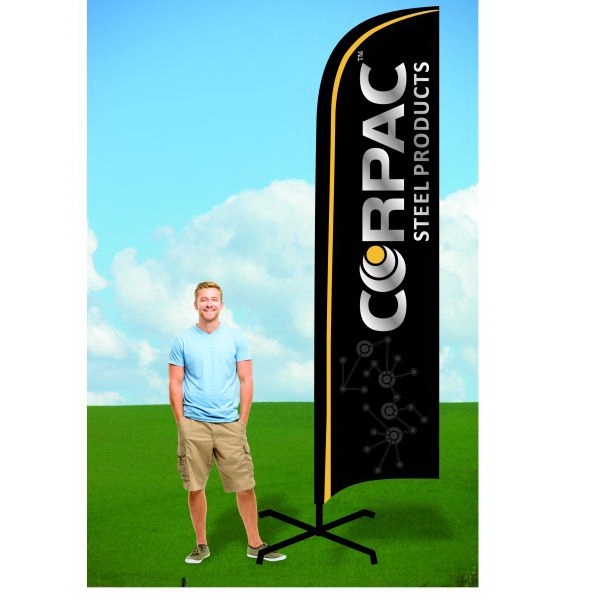 Double-Sided Swooper Flag w/ X Stand - Dye Sublimated - Double-Sided Swooper Flag w/ X Stand - Dye Sublimated - Image 0 of 0
