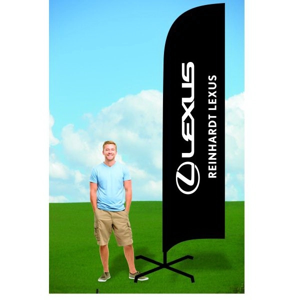 Double-Sided 11' Banner Flag w/ X Stand - Dye Sublimated - Double-Sided 11' Banner Flag w/ X Stand - Dye Sublimated - Image 0 of 0