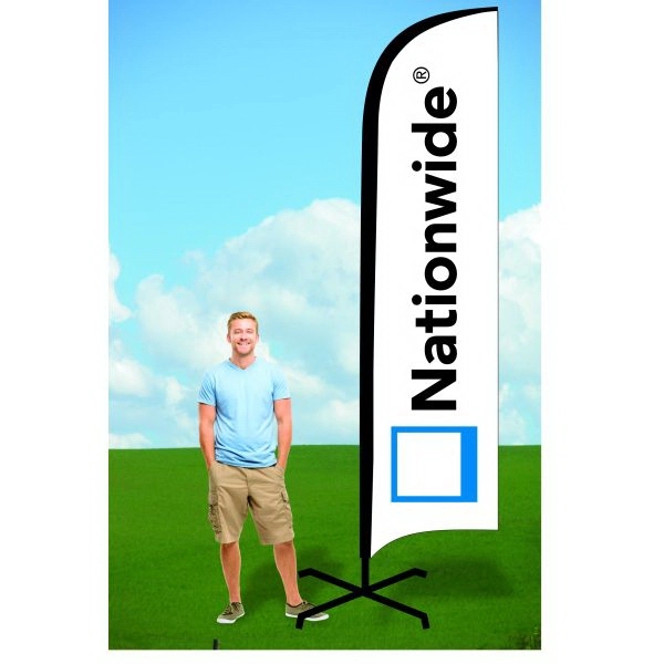 Double-Sided Advertising Flag w/X Stand - Dye Sublimated - Double-Sided Advertising Flag w/X Stand - Dye Sublimated - Image 0 of 0