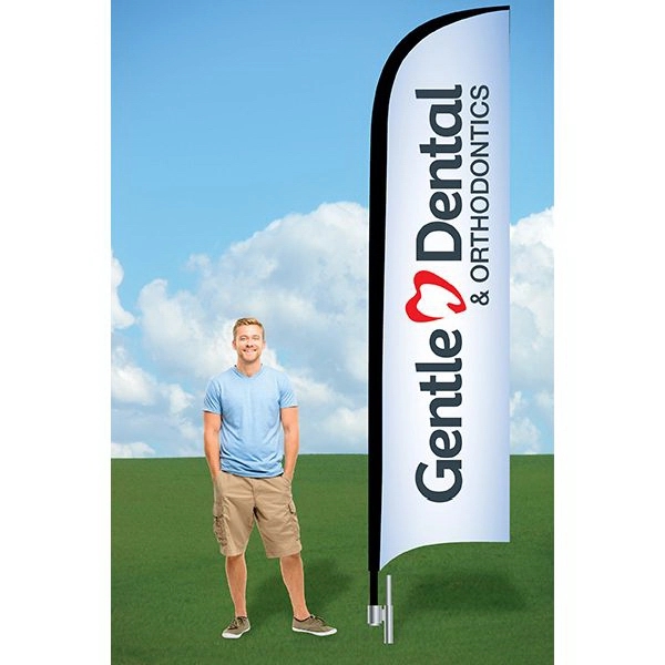 Double-Sided 11' Wind Flag w/ Ground Stake - Dye Sublimated - Double-Sided 11' Wind Flag w/ Ground Stake - Dye Sublimated - Image 0 of 0