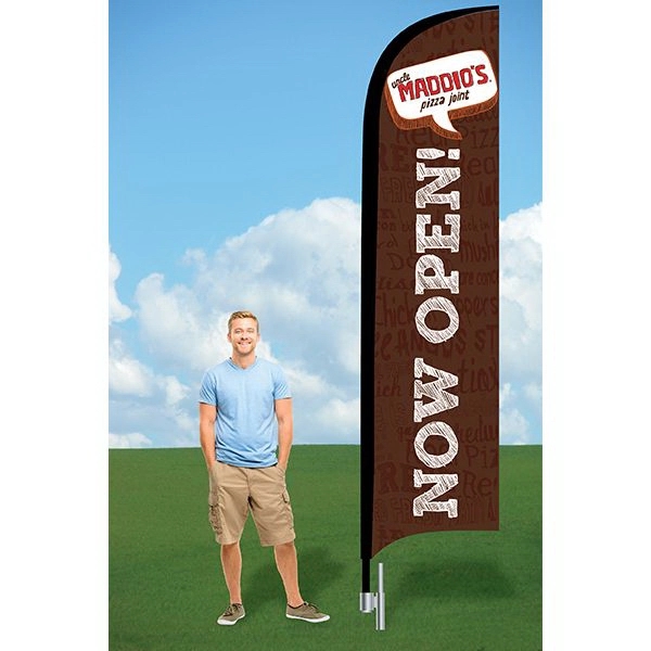 Double-Sided 11' Banner Flag w/Ground Stake - Dye Sublimated - Double-Sided 11' Banner Flag w/Ground Stake - Dye Sublimated - Image 0 of 0