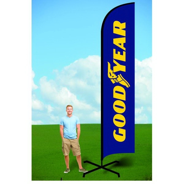 Double-Sided 15' Banner Flag w/X Stand - Dye Sublimated - Double-Sided 15' Banner Flag w/X Stand - Dye Sublimated - Image 0 of 0