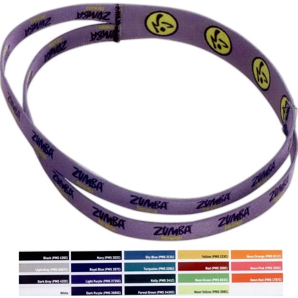 1" Duel Part Stretchy Elastic Dye-Sublimated Headband - 1" Duel Part Stretchy Elastic Dye-Sublimated Headband - Image 0 of 0