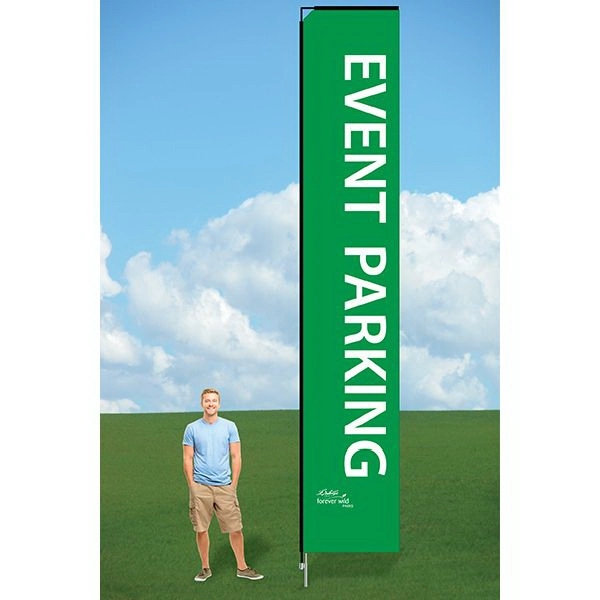 Single-Sided 14' Banner Flag w/Ground Stake- Dye Sublimated - Single-Sided 14' Banner Flag w/Ground Stake- Dye Sublimated - Image 0 of 0