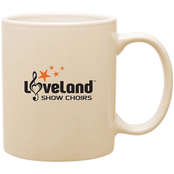 11 oz C-Handle Ceramic Coffee Mug - 11 oz C-Handle Ceramic Coffee Mug - Image 1 of 9