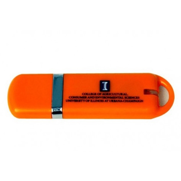 Glacier - Slim plastic standard USB flash drive with cap. - Glacier - Slim plastic standard USB flash drive with cap. - Image 2 of 3