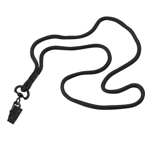 Custom 1/8" Polyester Cord Lanyard with Bulldog Clip