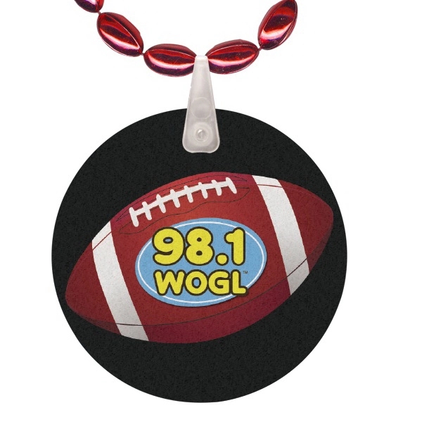 Mini Football Shaped Beads with Imprint Direct on Disk - Mini Football Shaped Beads with Imprint Direct on Disk - Image 0 of 1