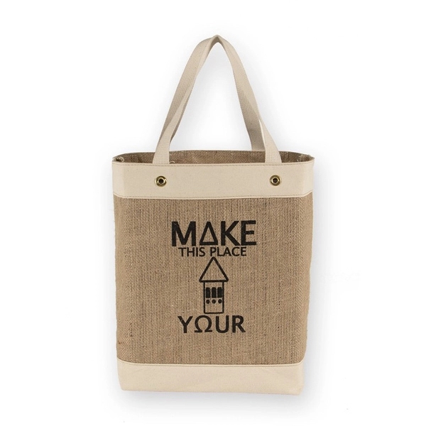 Clarkston Market Canvas/Burlap Tote Bag - Clarkston Market Canvas/Burlap Tote Bag - Image 0 of 0