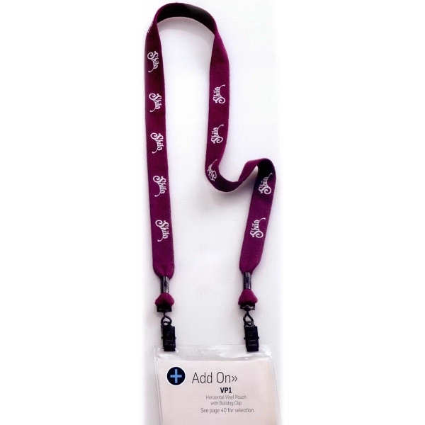 3/4" Polyester Double Ended Bulldog Clip Lanyard - 3/4" Polyester Double Ended Bulldog Clip Lanyard - Image 0 of 0