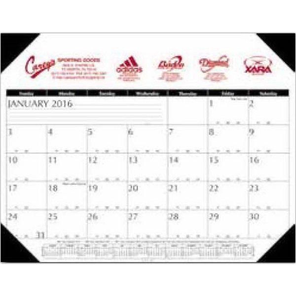 Desk Pad Calendar with Four Leatherette Corners