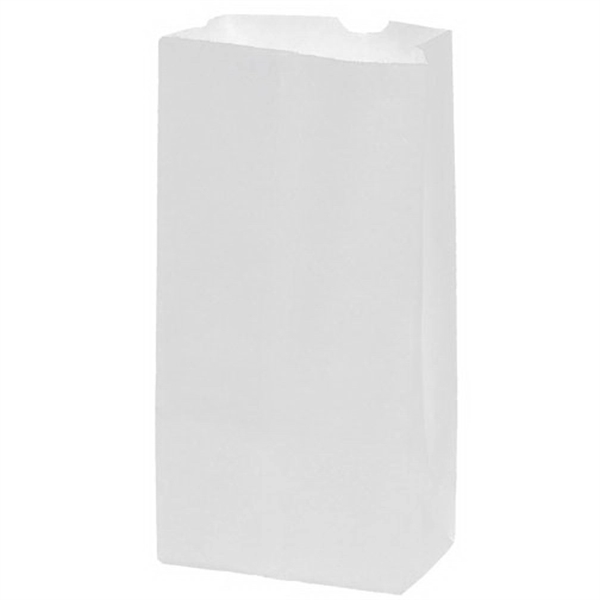 White Kraft Paper Popcorn Bag - 4 lb - Flexo Ink - White Kraft Paper Popcorn Bag - 4 lb - Flexo Ink - Image 2 of 2