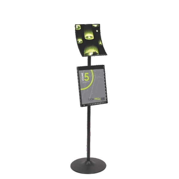 Observe Pro Sign Stand with 8.5" x 11" graphic & lit rack - Observe Pro Sign Stand with 8.5" x 11" graphic & lit rack - Image 0 of 0