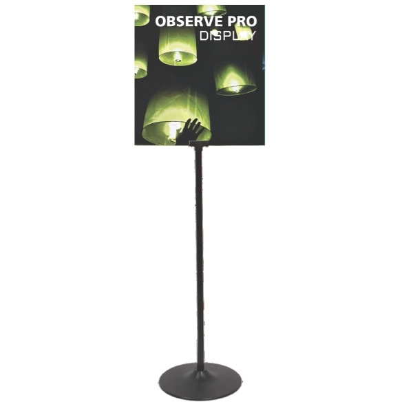 Observe Pro Sign Stand with 16"x16" graphic & lit rack - Observe Pro Sign Stand with 16"x16" graphic & lit rack - Image 0 of 1