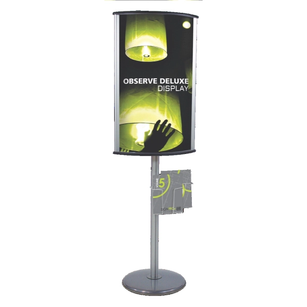 Observe Deluxe Sign Stand with PVC graphic & lit pocket - Observe Deluxe Sign Stand with PVC graphic & lit pocket - Image 0 of 1