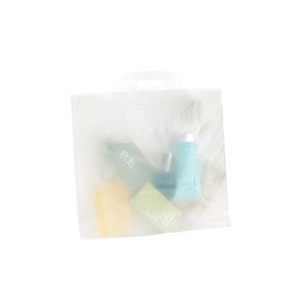 Clear Frosted Soft Bridge Handle Bag - Flexo Ink - Clear Frosted Soft Bridge Handle Bag - Flexo Ink - Image 2 of 2