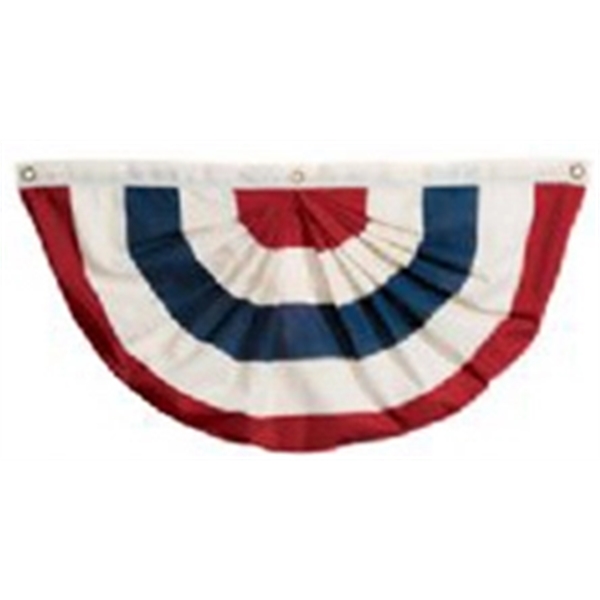 5' x 10' Sewn 5-Stripe Nylon Pleated Fan - 5' x 10' Sewn 5-Stripe Nylon Pleated Fan - Image 0 of 0