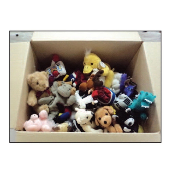 Box of Assorted Stuffed Plush Toys
