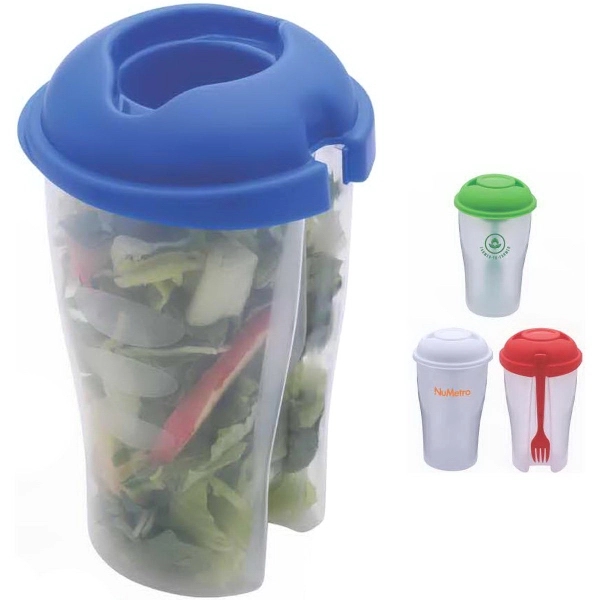 Salad Buddy Shaker with Dressing Cup and Fork