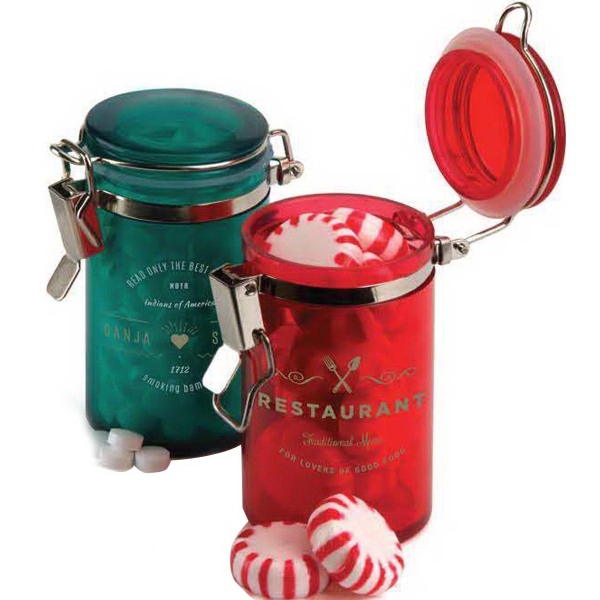 Round Plastic Candy Jar Plum Grove